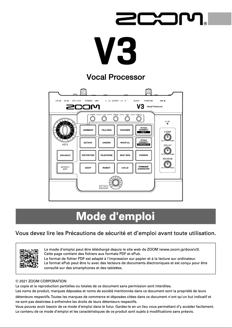 Página nº 1 - Manual de usuario Zoom V3