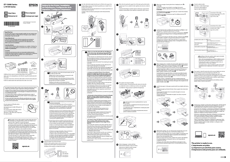 Página 1 del manual Guía de instalación Epson EcoTank L14150