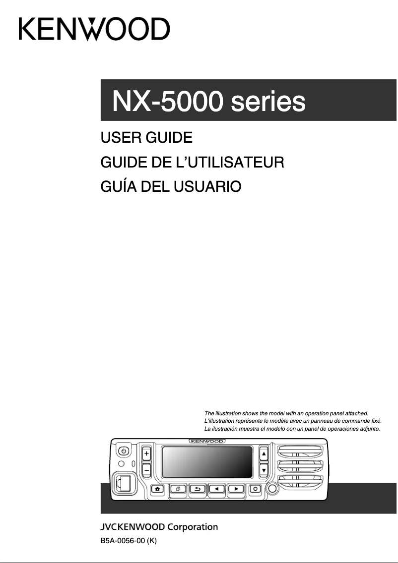 Imagen de la primera página del manual del dispositivo NX-5800B