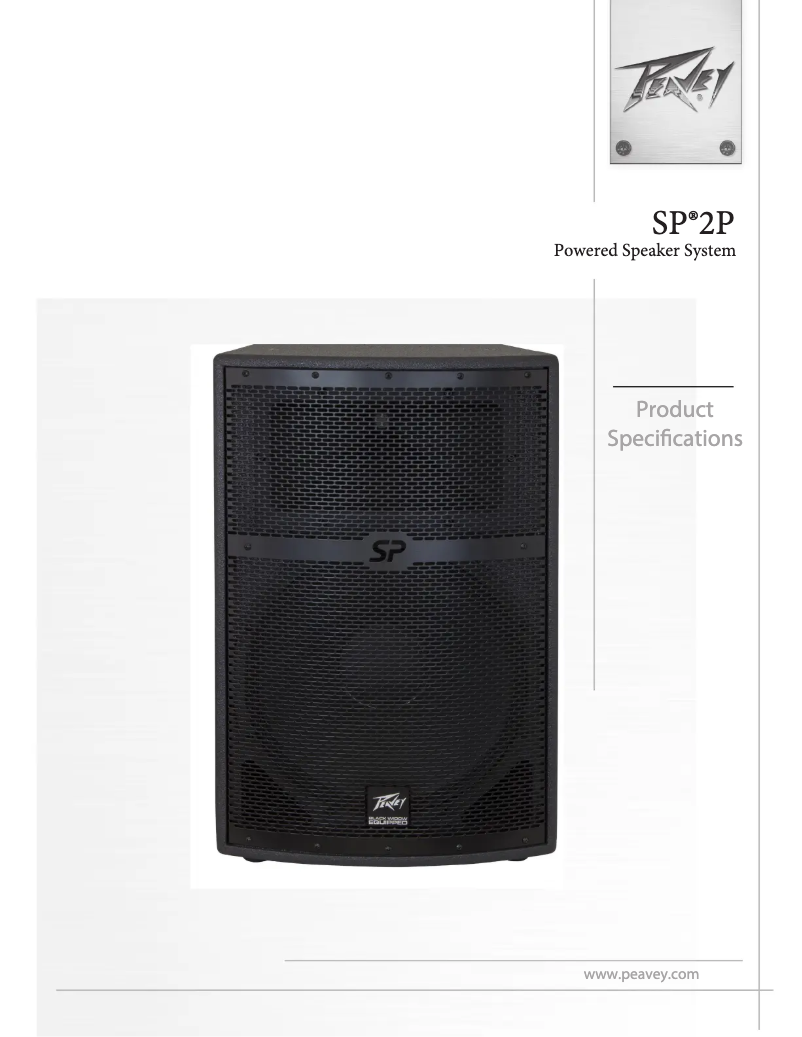 Página 1 del manual Manual de usuario Peavey SP 2P