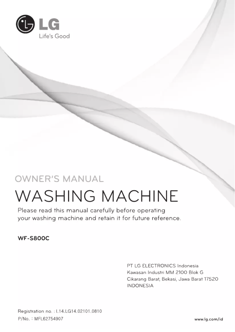 Página nº 1 - Manual de usuario LG WF-S800C