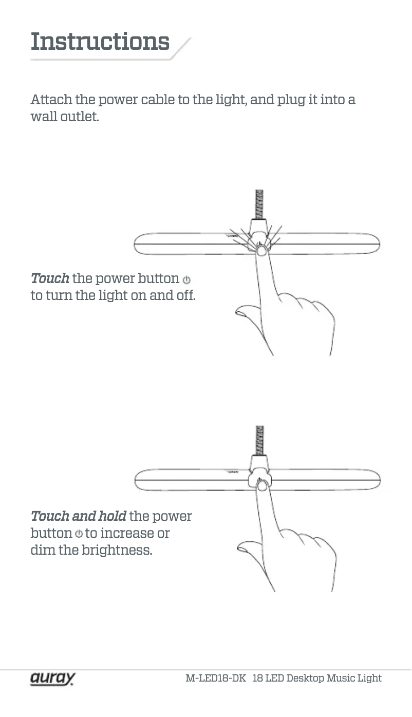 Imagen de la primera página del manual del dispositivo M-LED18-DK