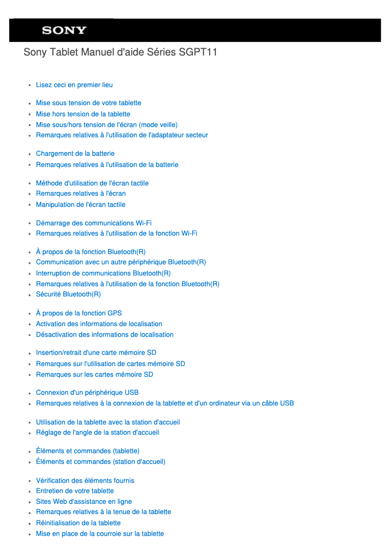 Página 1 del manual Manual de usuario Sony SGPT112