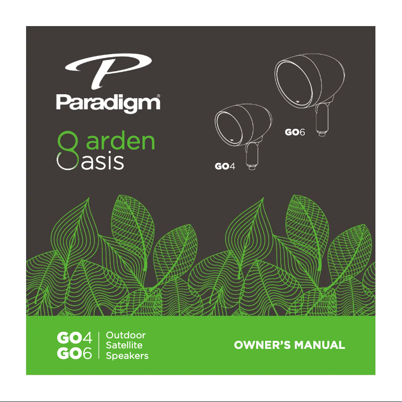 Página 1 del manual Manual de usuario Paradigm GO6