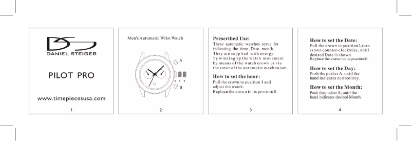 Imagen de la primera página del manual del dispositivo Pilot Pro
