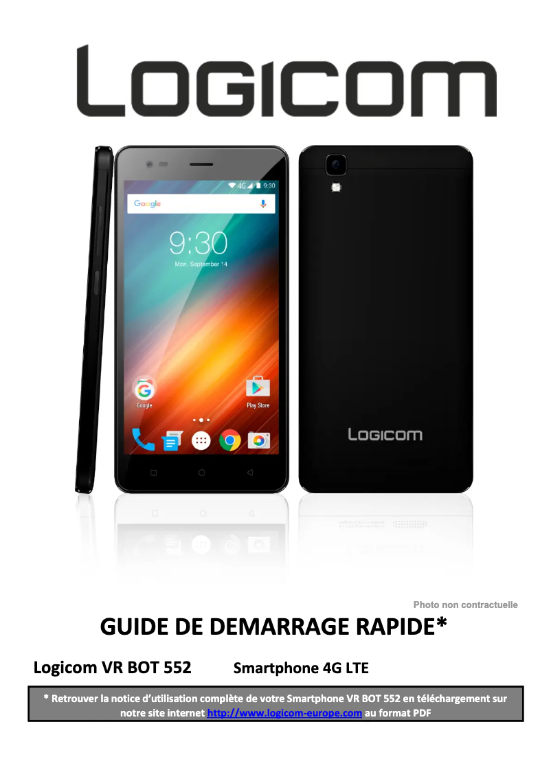 Imagen de la primera página del manual del dispositivo VR Bot 552