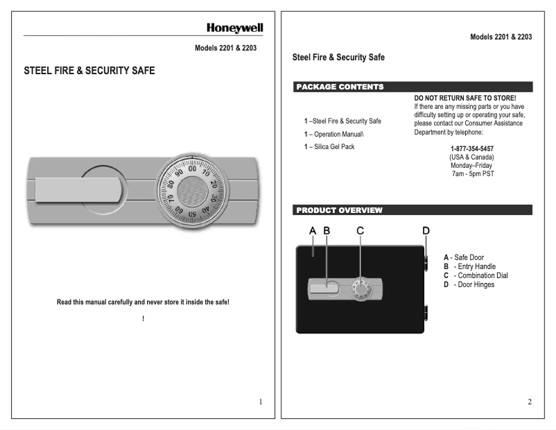 Imagen de la primera página del manual del dispositivo 2203