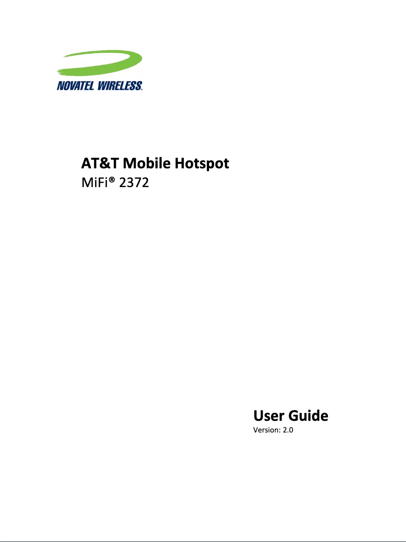Página 1 del manual Manual de usuario AT&T MiFi 2372