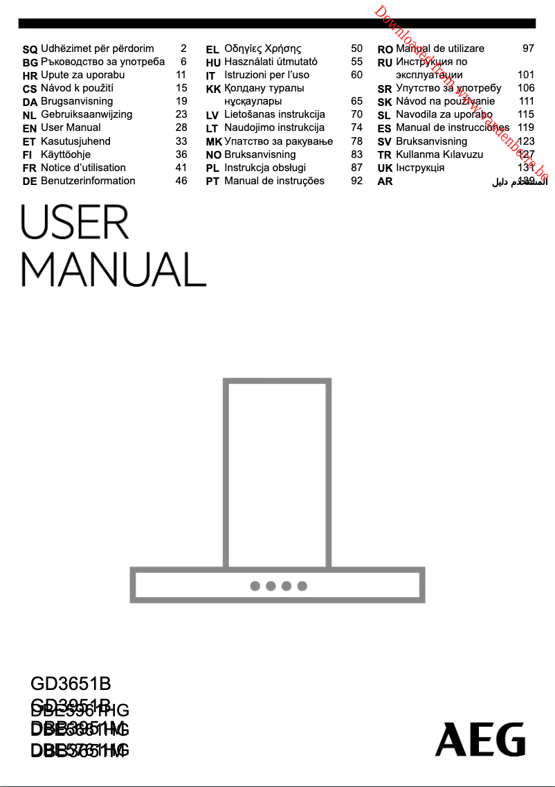 Imagen de la primera página del manual del dispositivo DBE5961HG