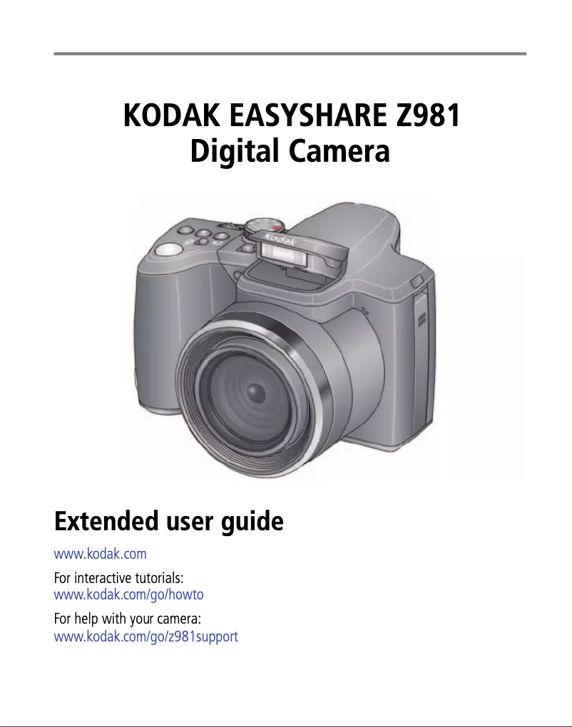 Página nº 1 - Manual de usuario Kodak EasyShare Z981