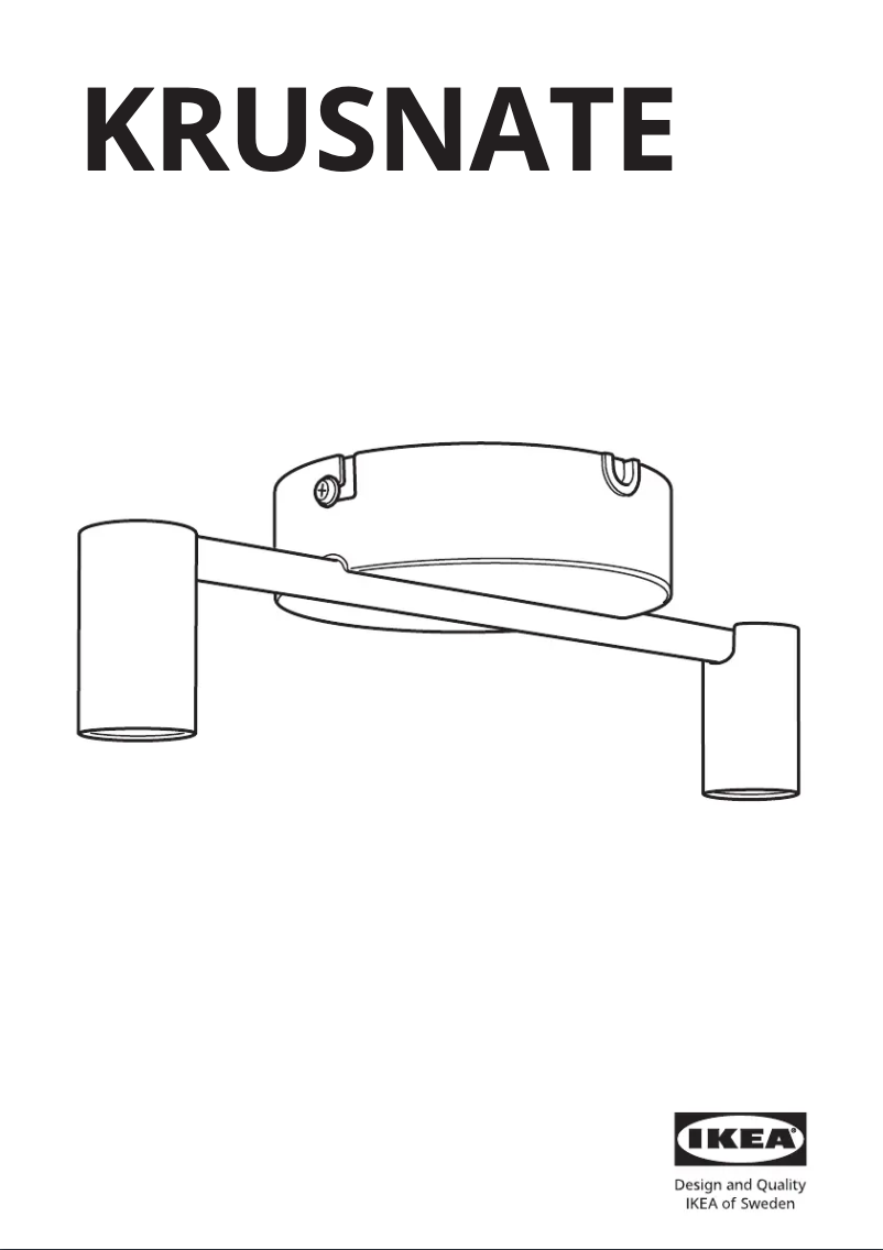 Página 1 del manual Manual de usuario Ikea KRUSNATE 505.641.86