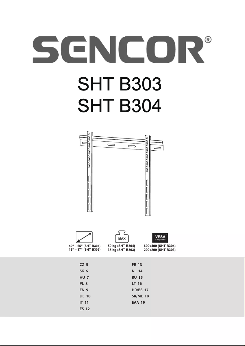 Página 1 del manual Manual de usuario Sencor SHT B304