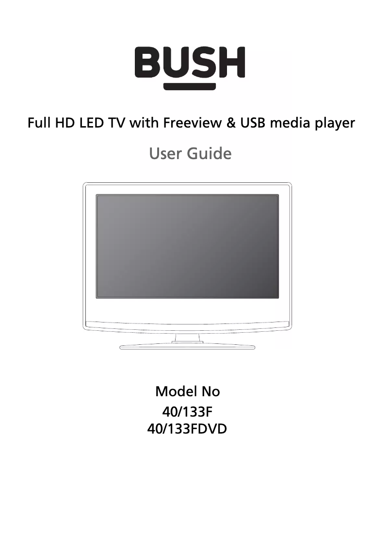 Página 1 del manual Manual de usuario Bush 40/133FDVD