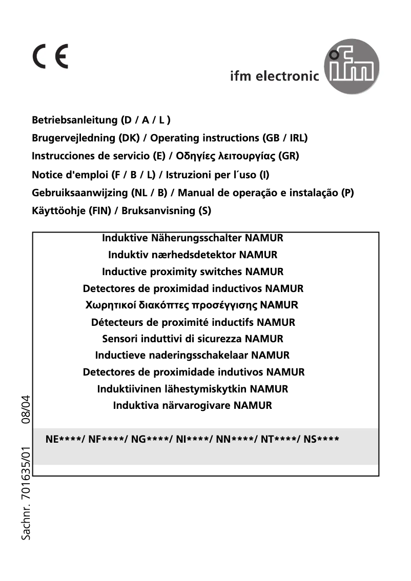 Página 1 del manual Manual de usuario IFM NE5004