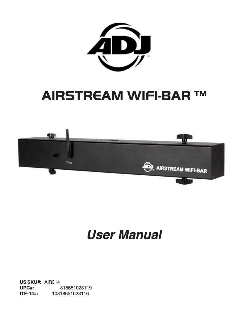 Página 1 del manual Manual de usuario Adj Airstream Wifi Bar