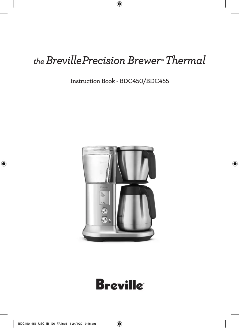 Página 1 del manual Manual de usuario Breville the Precision Brewer Thermal BDC450