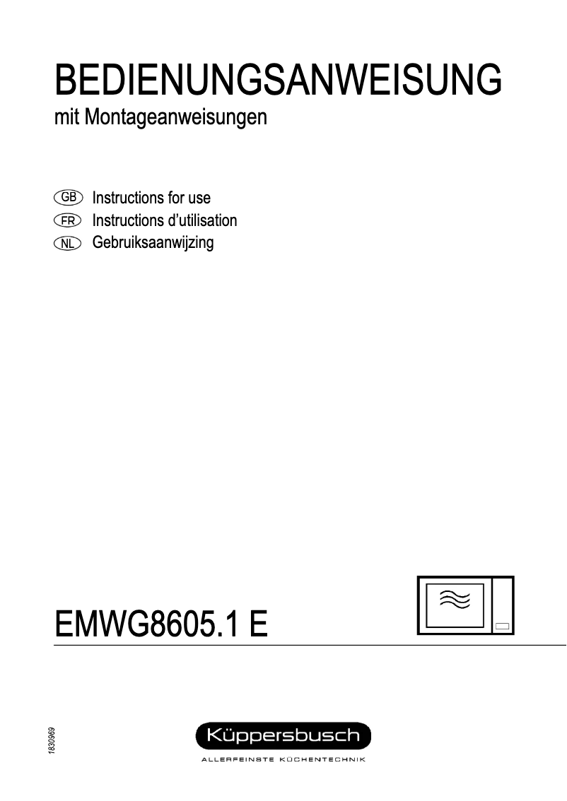 Imagen de la primera página del manual del dispositivo EMWG8605