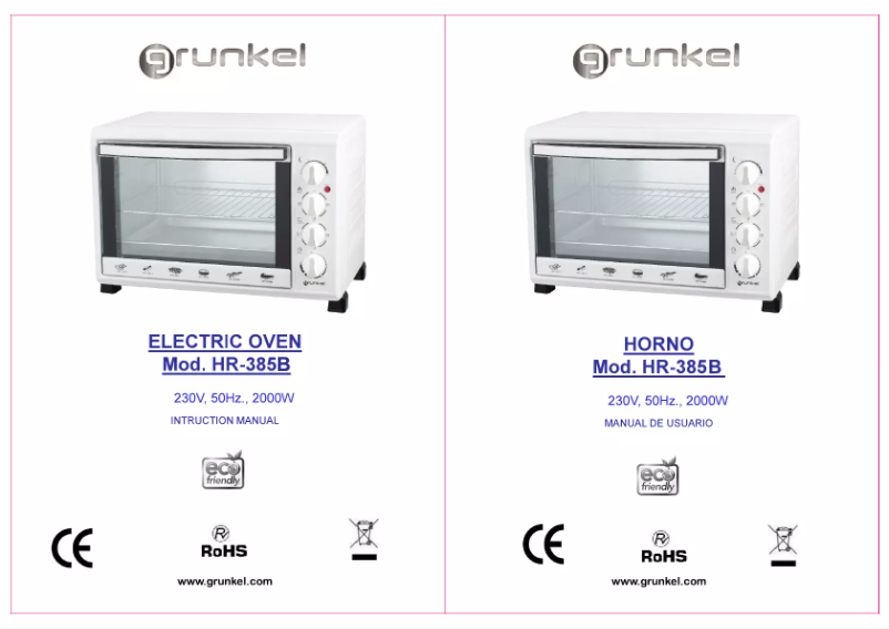 Imagen de la primera página del manual del dispositivo HR-385B