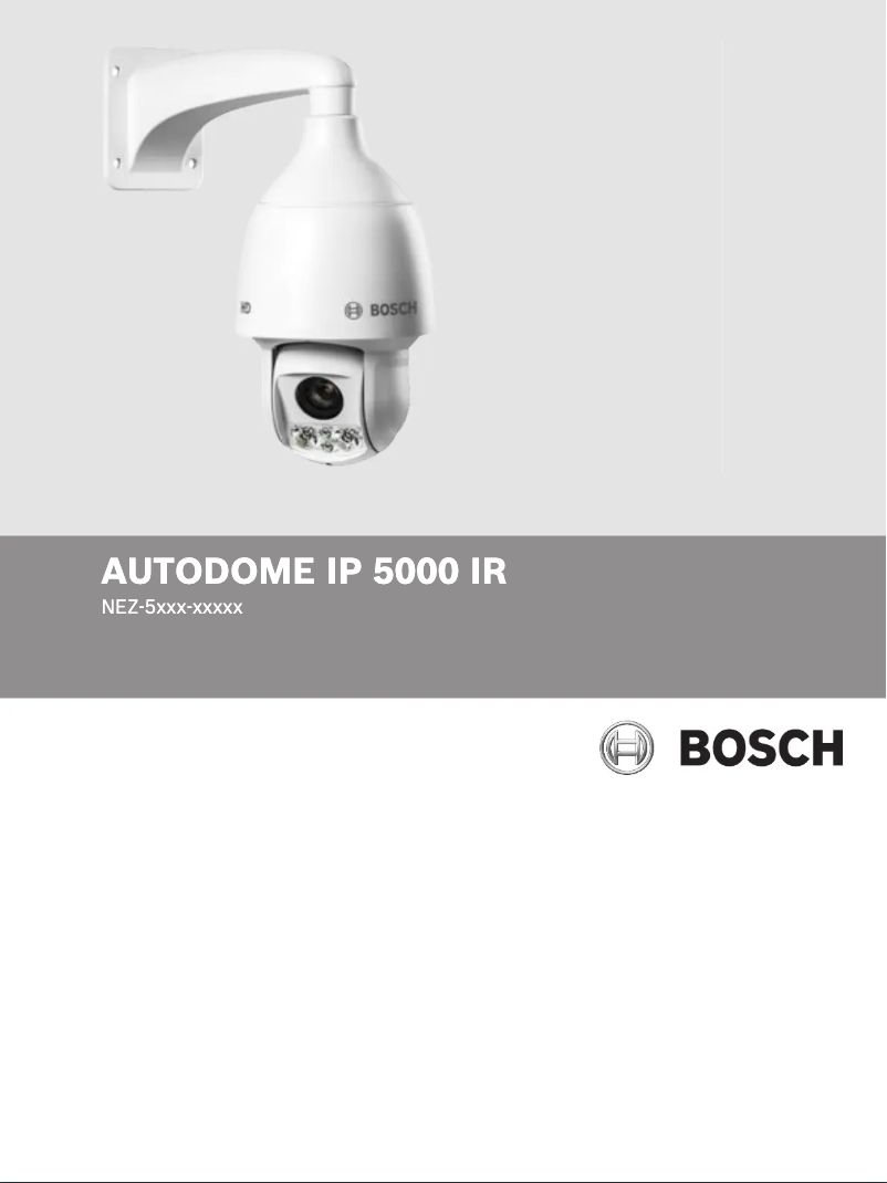 Imagen de la primera página del manual del dispositivo AUTODOME IP 5000 IR