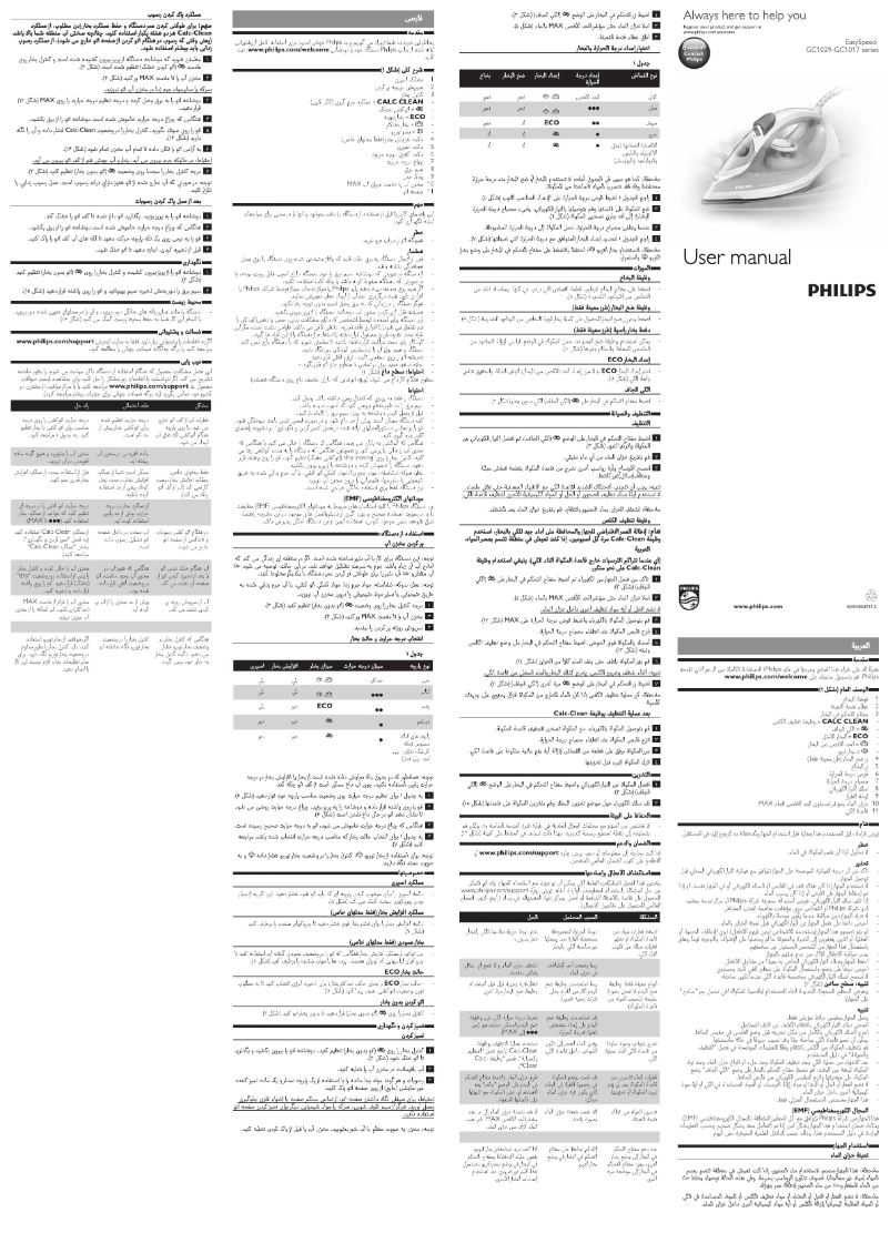 Página 1 del manual Manual de usuario Philips GC104