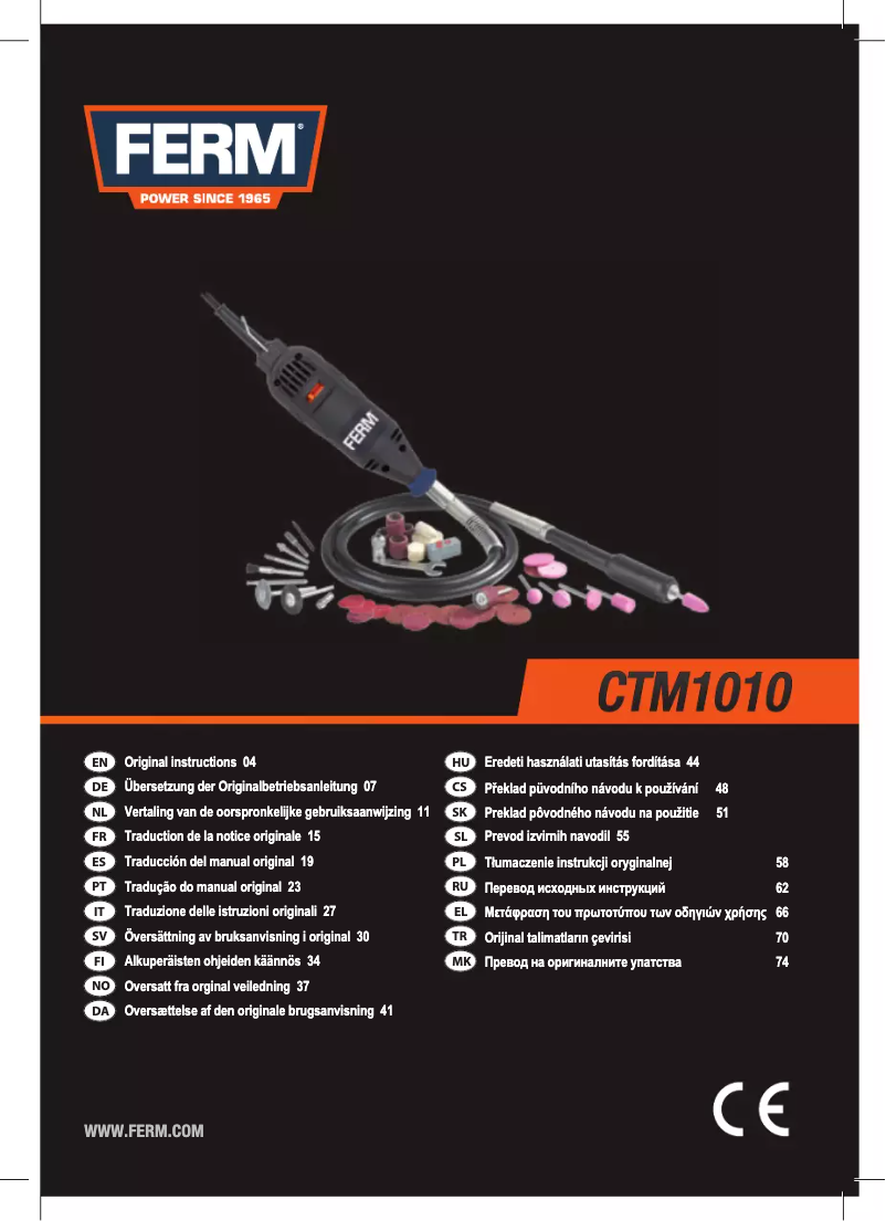 Página 1 del manual Manual de usuario Ferm CTM1010