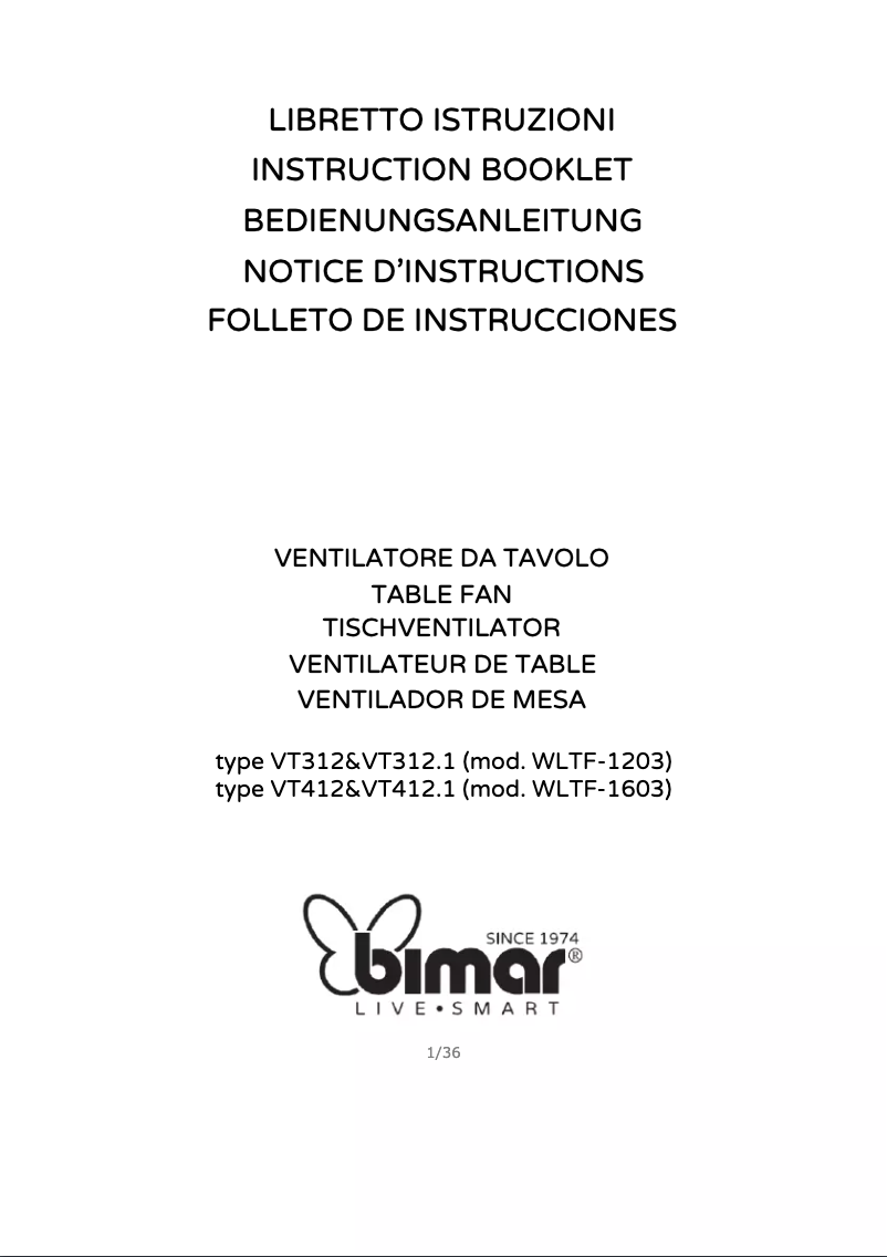 Página 1 del manual Manual de usuario Bimar VT412