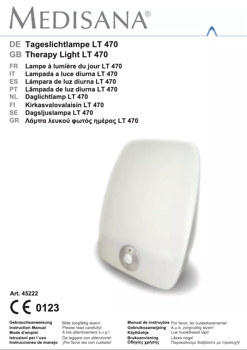 Imagen de la primera página del manual del dispositivo LT 470