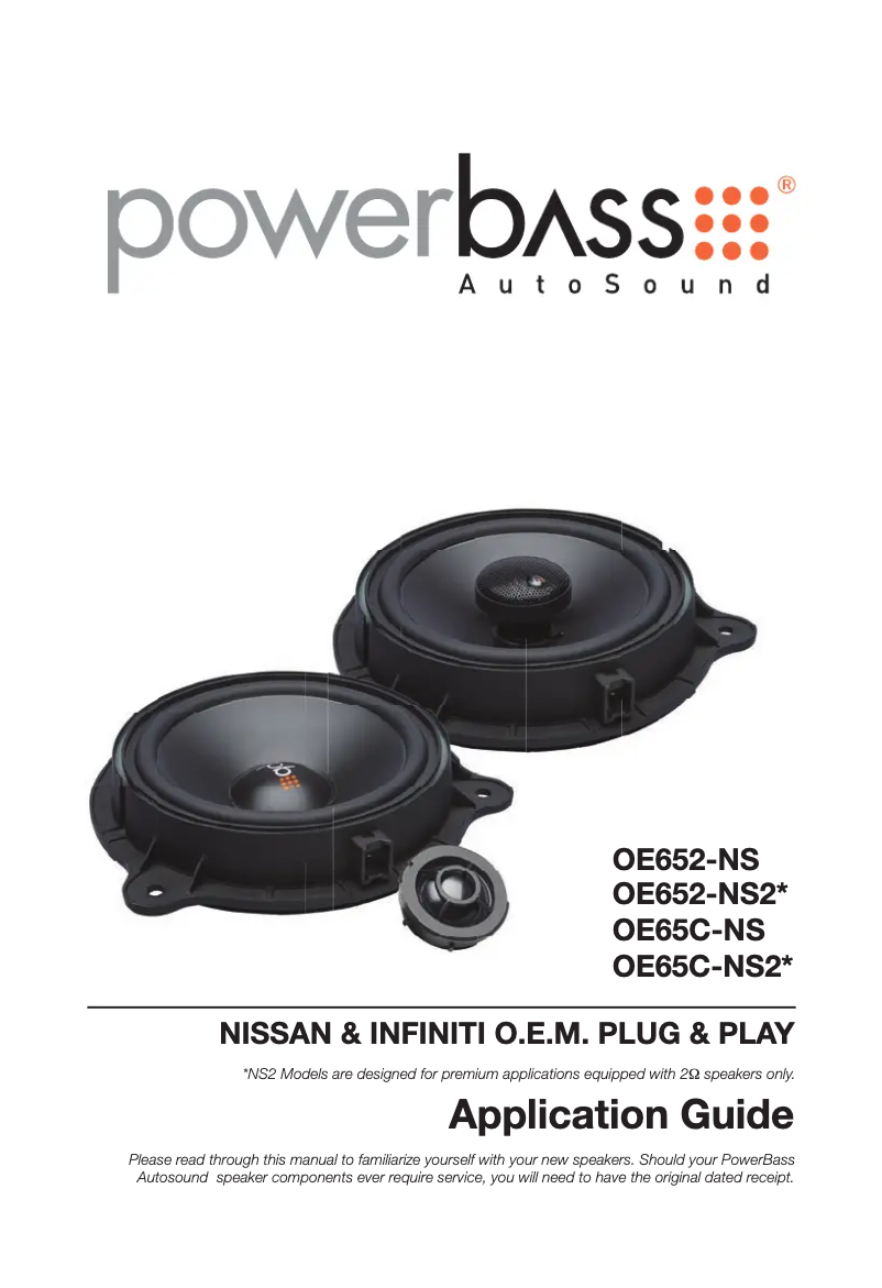 Página 1 del manual Manual de usuario PowerBass OE65C-NS2