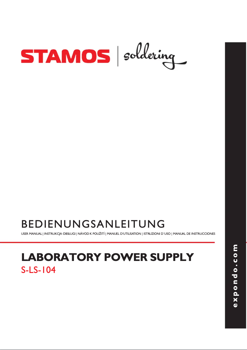Página 1 del manual Manual de usuario Stamos S-LS-104