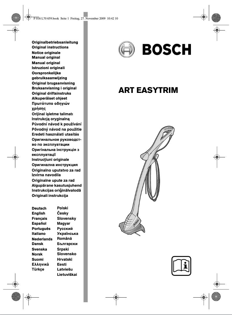 Imagen de la primera página del manual del dispositivo ART 23