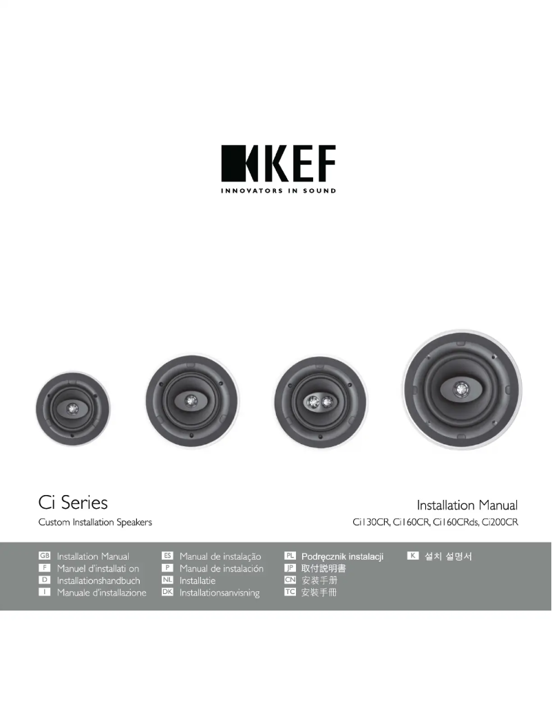 Página nº 1 - Manual de instrucciones KEF Ci160CRds