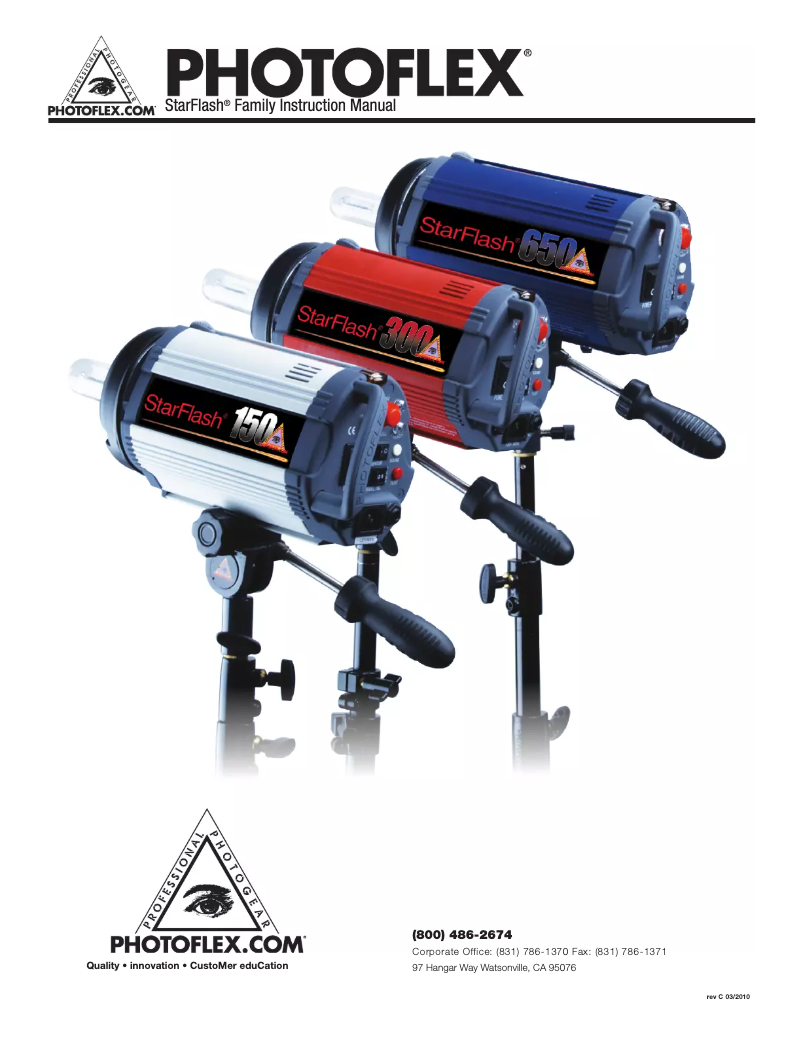 Imagen de la primera página del manual del dispositivo StarFlash 150