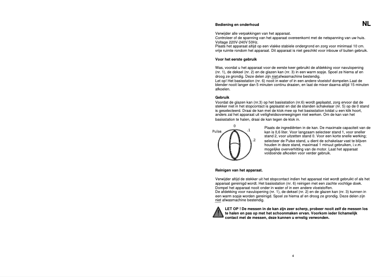 Página 1 del manual Manual de usuario TriStar BL-4429