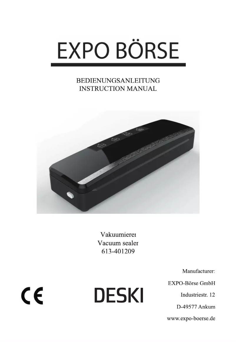 Imagen de la primera página del manual del dispositivo 613-401209