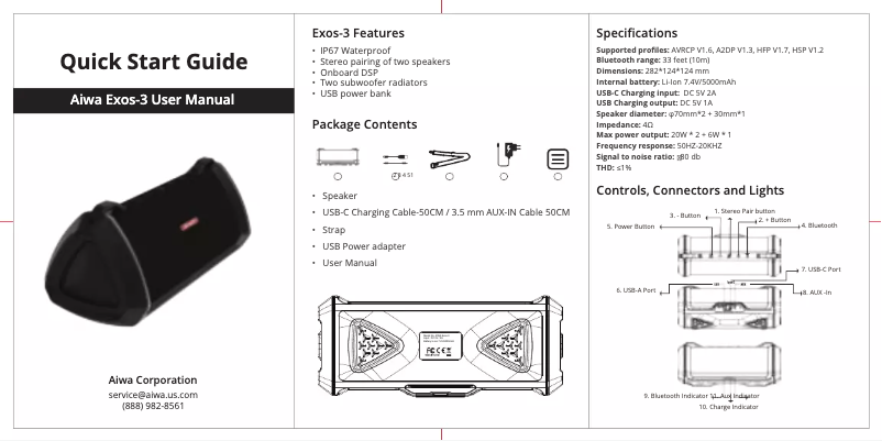 Imagen de la primera página del manual del dispositivo Exos-3