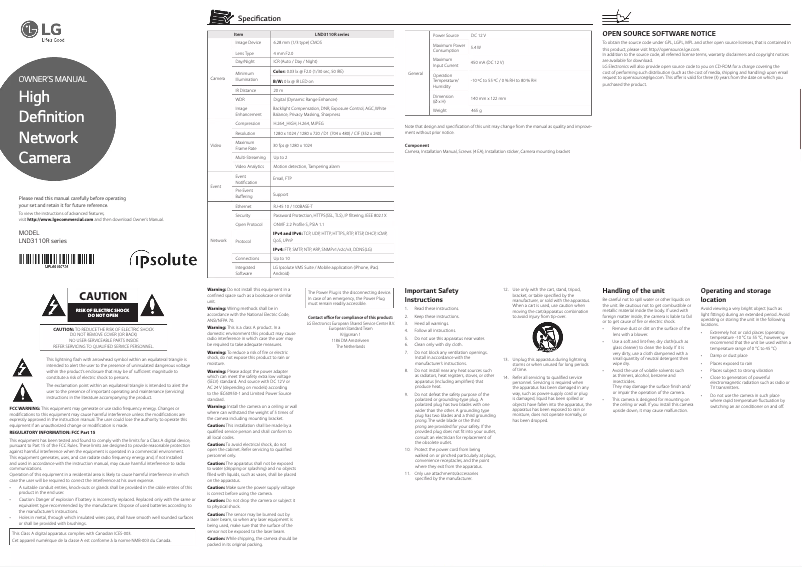 Página nº 1 - Manual de usuario LG LND3110R