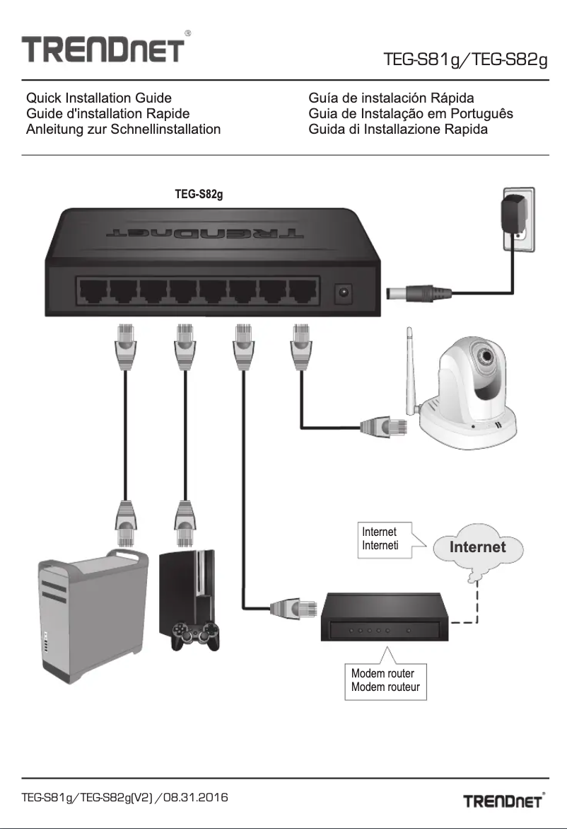 Página 1 del manual Manual de usuario TRENDnet TEG-S82g
