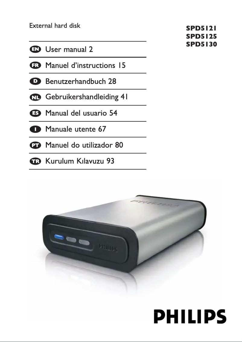 Imagen de la primera página del manual del dispositivo SPD5125CC