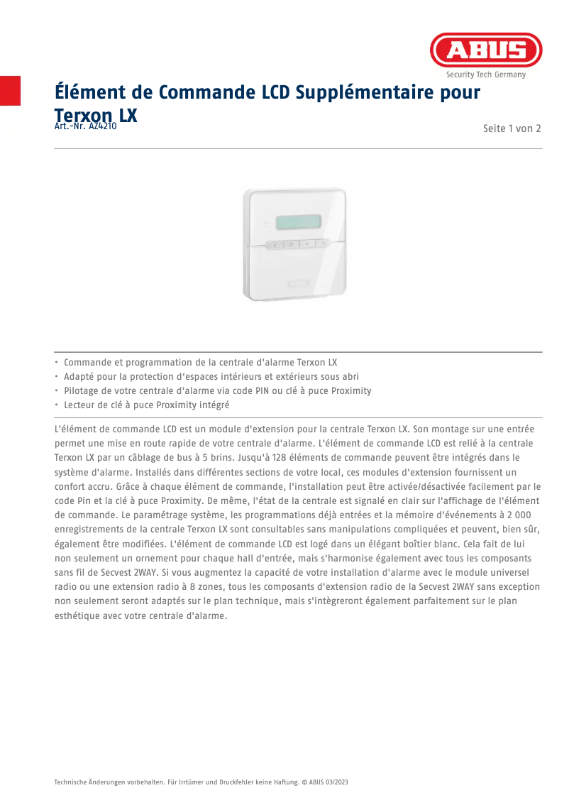 Imagen de la primera página del manual del dispositivo AZ4210