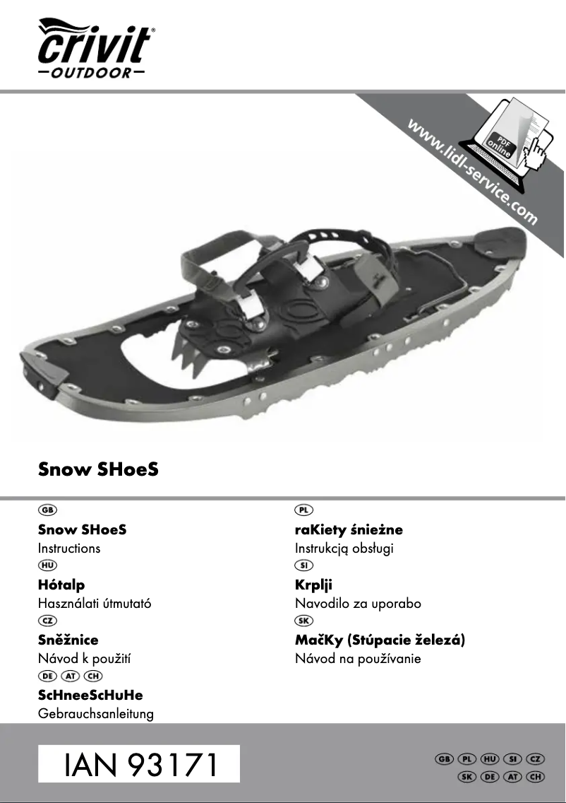 Imagen de la primera página del manual del dispositivo IAN 93171