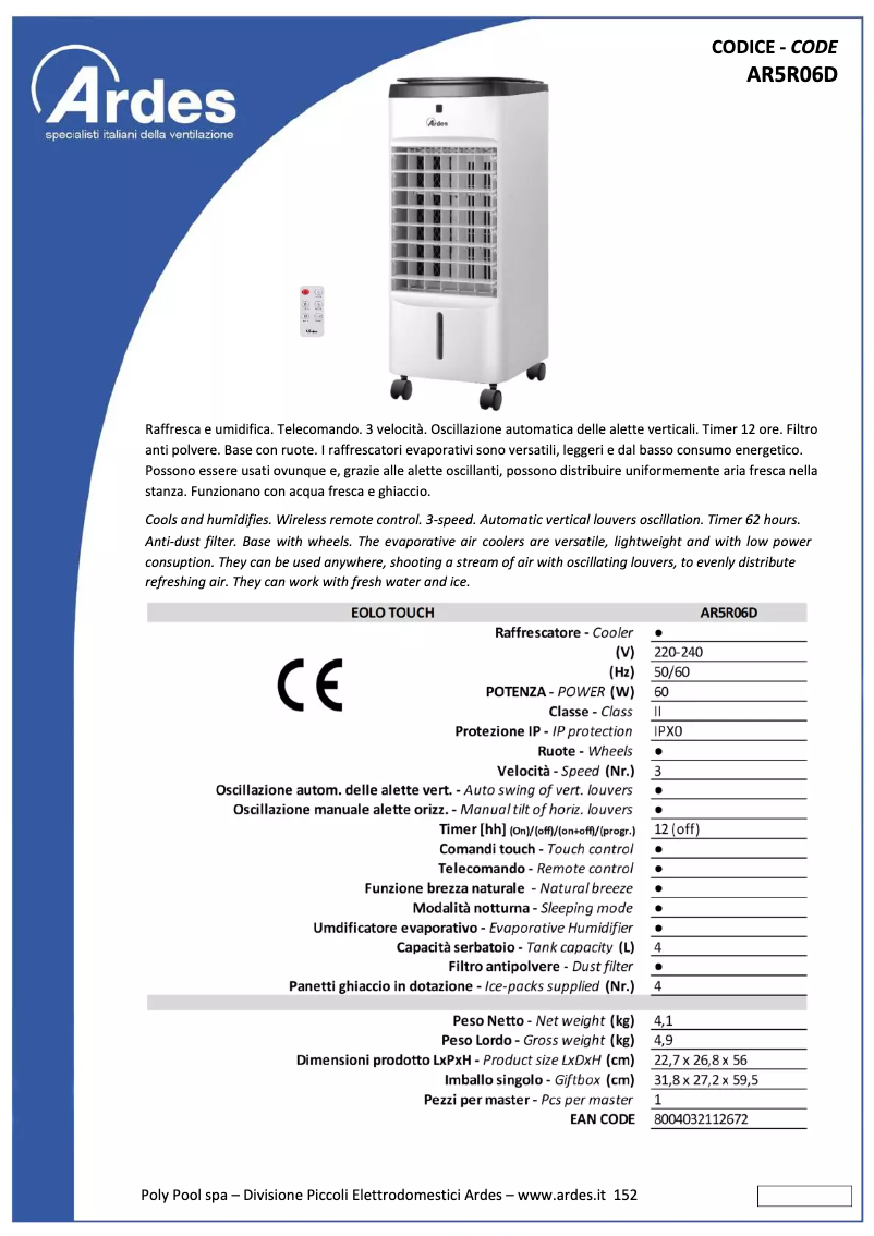 Imagen de la primera página del manual del dispositivo AR5R06D