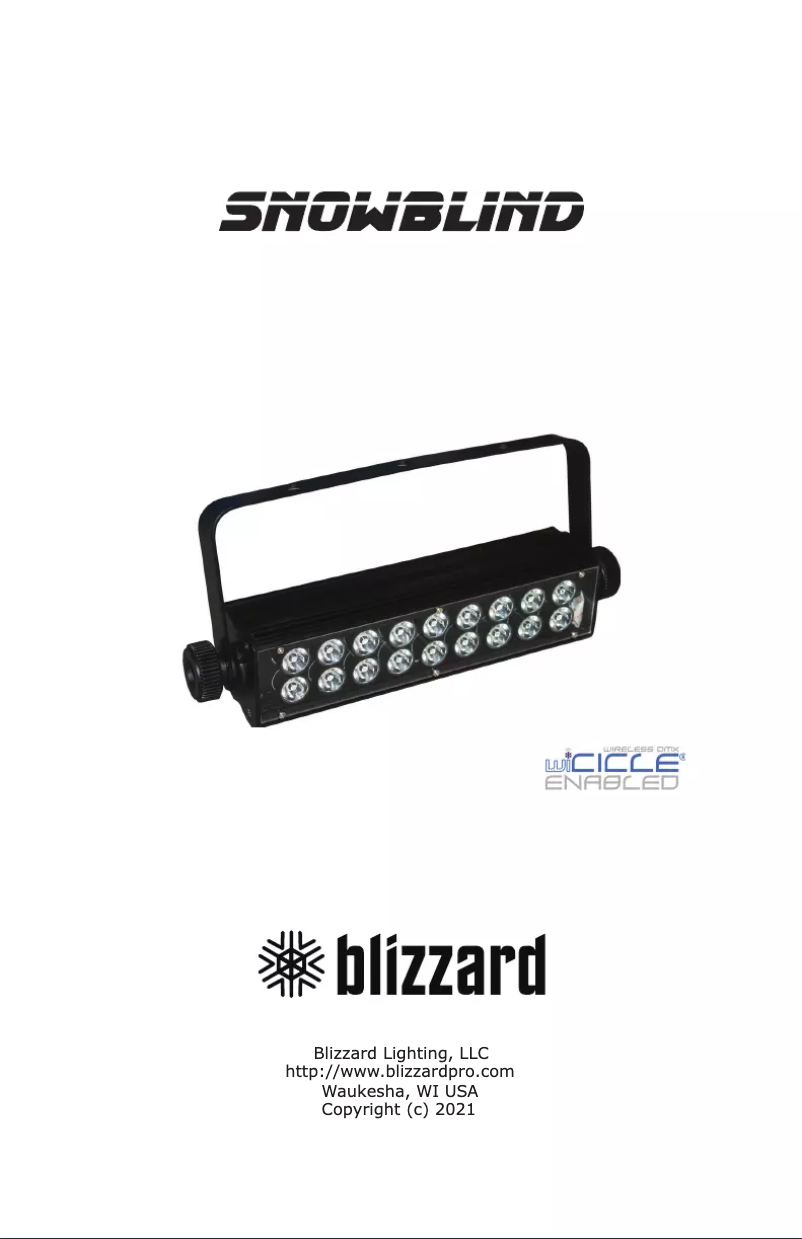Página 1 del manual Manual de usuario Blizzard SnowBlind