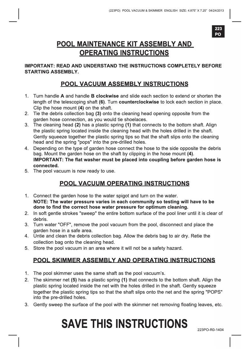 Imagen de la primera página del manual del dispositivo 28002E