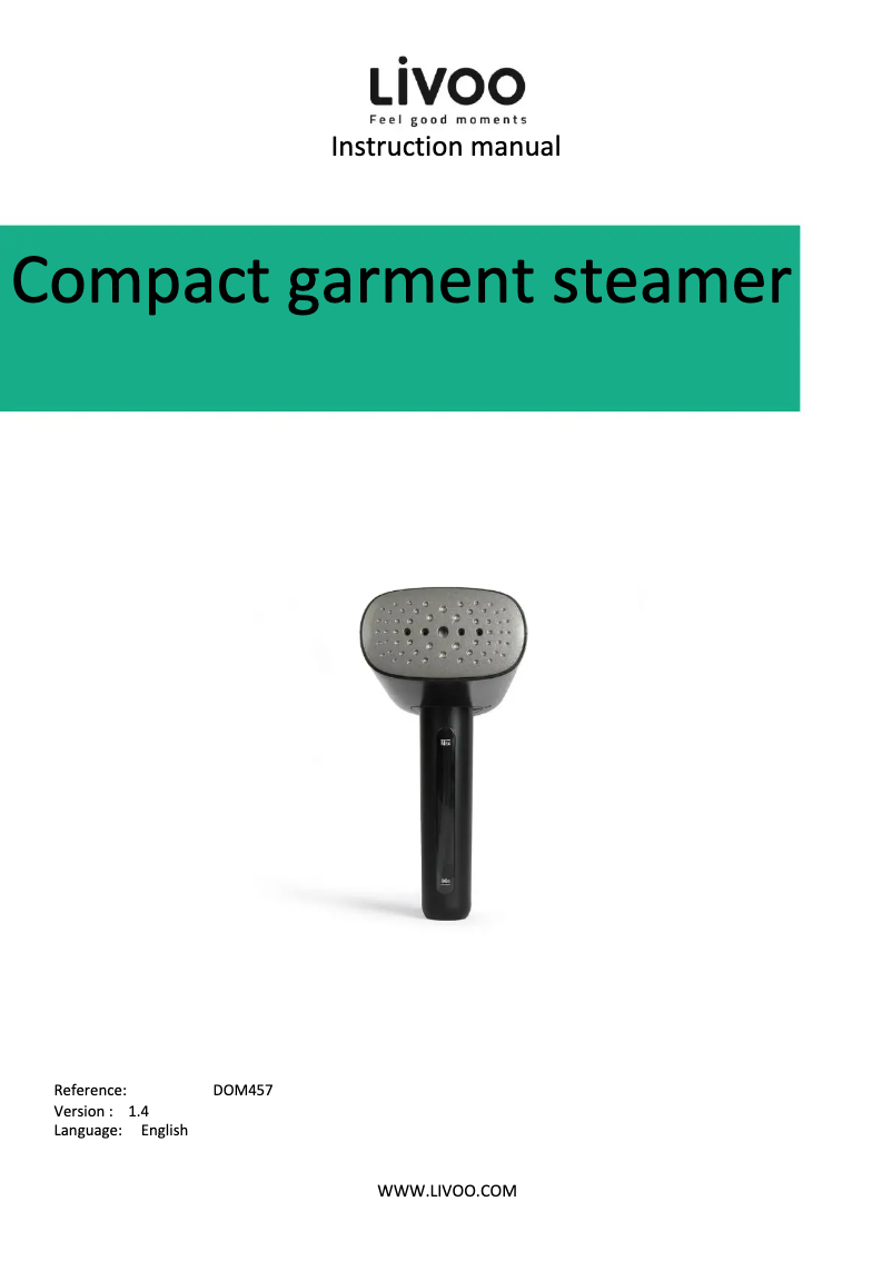 Imagen de la primera página del manual del dispositivo DOM457