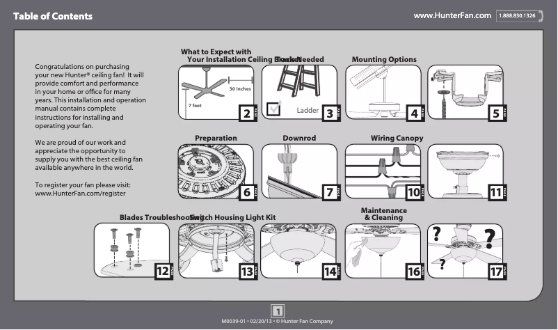 Página 1 del manual Manual de usuario Hunter Heathrow
