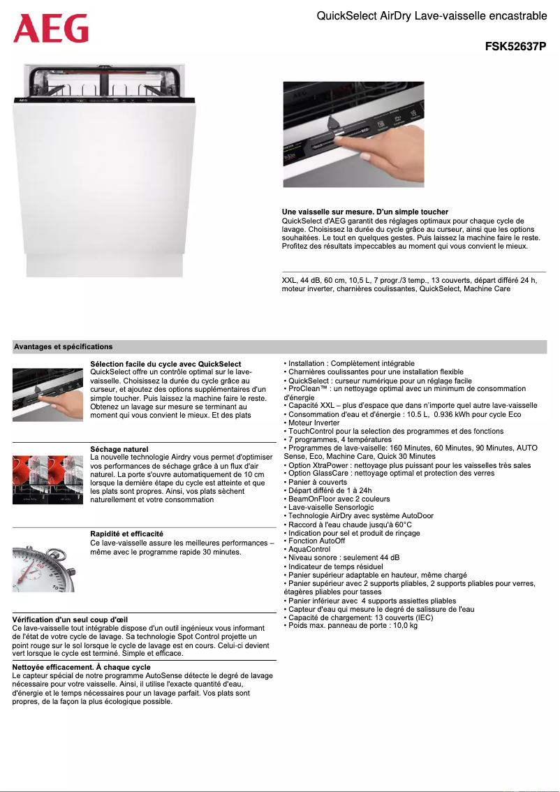 Imagen de la primera página del manual del dispositivo FSK52637P