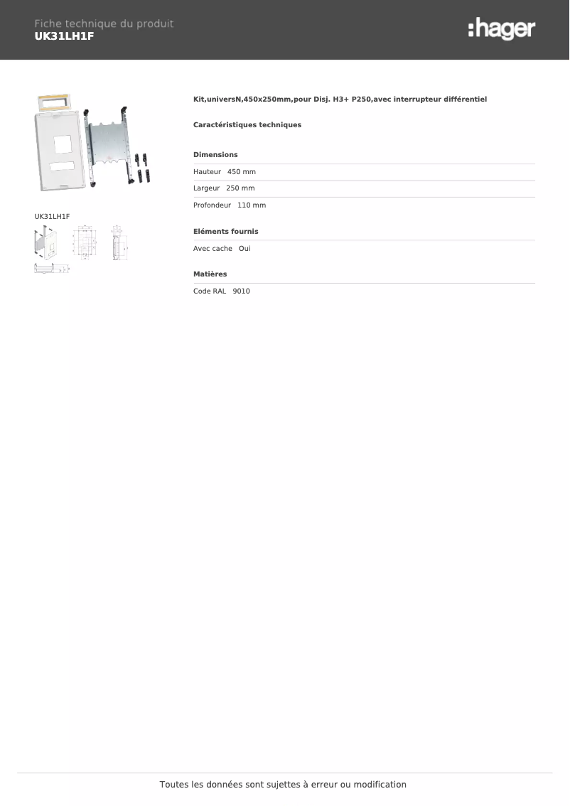 Imagen de la primera página del manual del dispositivo UK31LH1F