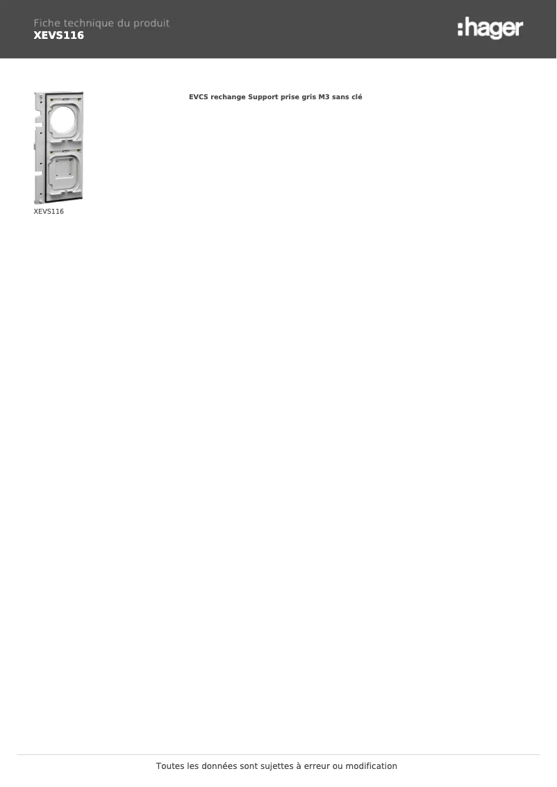 Imagen de la primera página del manual del dispositivo XEVS116