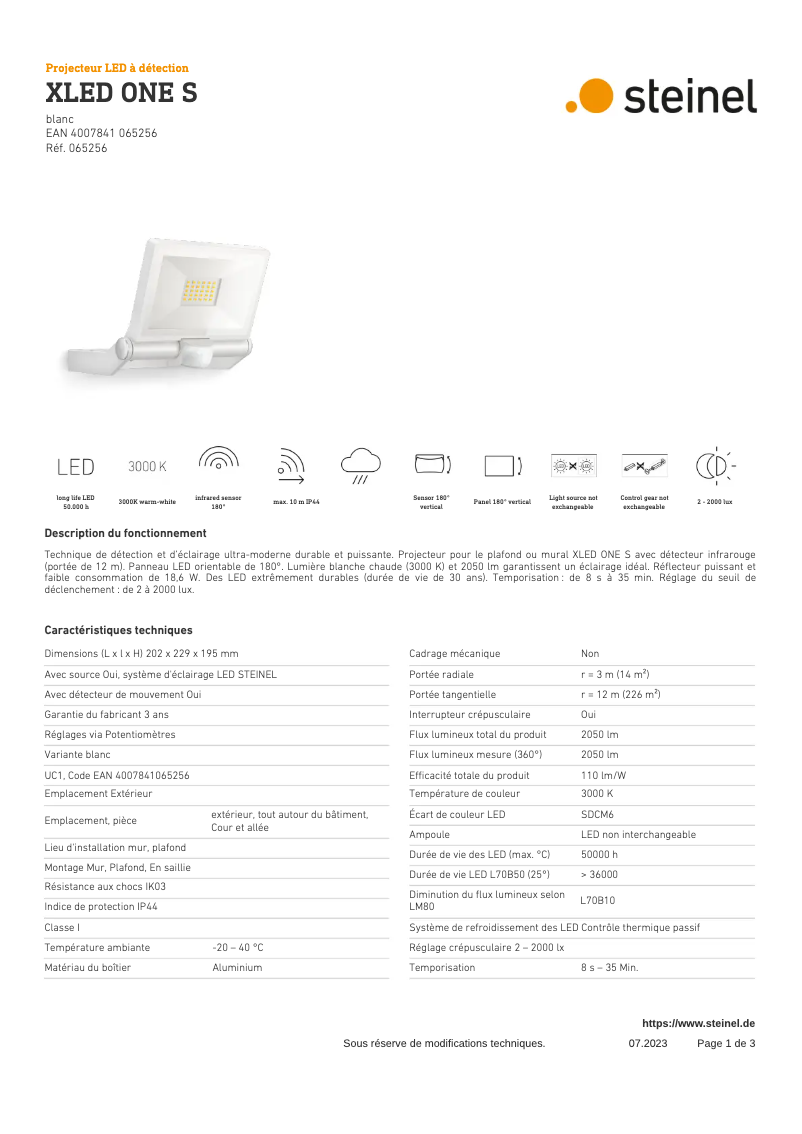 Imagen de la primera página del manual del dispositivo XLED ONE S