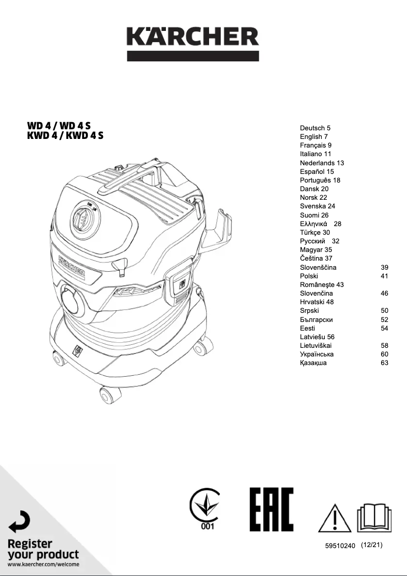 Imagen de la primera página del manual del dispositivo WD 4 S V-20/4/35